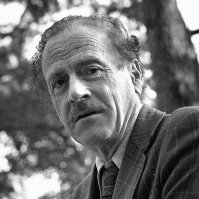 Black and white portrait of Marshall McLuhan in Toronto